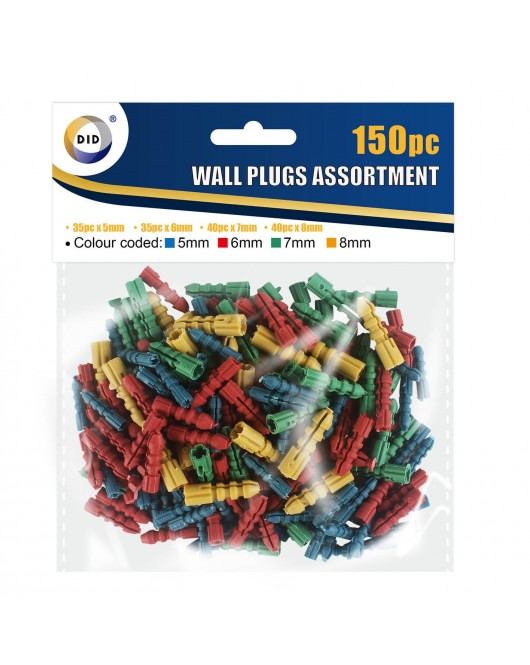 150pc Wall Plugs Assortment