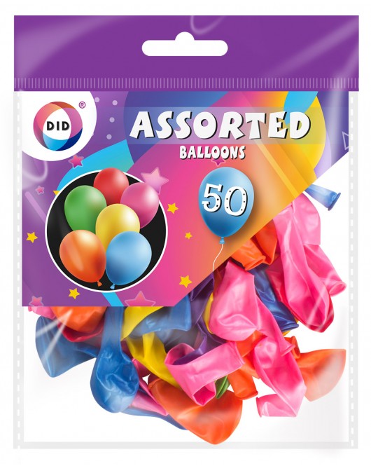 50pc Assorted Balloons