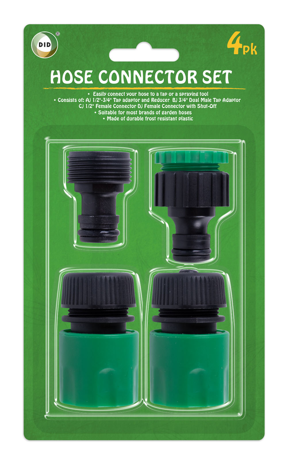 4pc Hose Connector Set