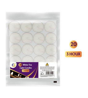 20 White Tea Light Candles 20 White Tea Light Candles