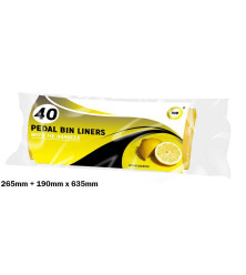 40pc Pedal Bin Liners with Tie Handles