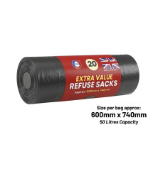 20 Extra Value Refuse Sacks
