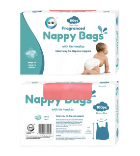 100Pk Fragranced Nappy Bags 100Pk Fragranced Nappy Bags