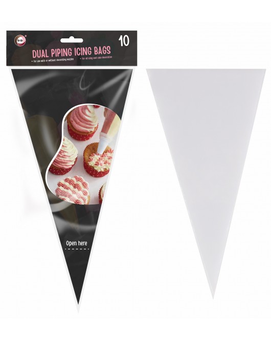 10pc Dual Piping Icing Bags