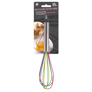 25cm Multicoloured Silicone Whisk 25cm Multicoloured Silicone Whisk