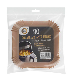 30pc 16cm x 16cm x 4.5cm Square Air Fryer Liners 30pc 16cm x 16cm x 4.5cm Square Air Fryer Liners