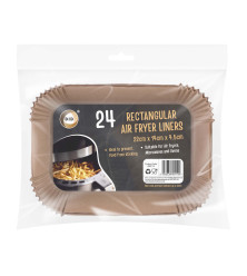 24pc 22cm x 14cm x 4.5cm Rectangular Air Fryer Liners