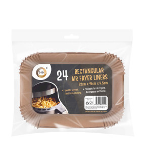 24pc 22cm x 14cm x 4.5cm Rectangular Air Fryer Liners 24pc 22cm x 14cm x 4.5cm Rectangular Air Fryer Liners