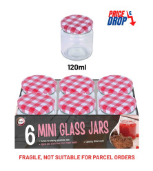 6pc 120ml Mini Glass Jars