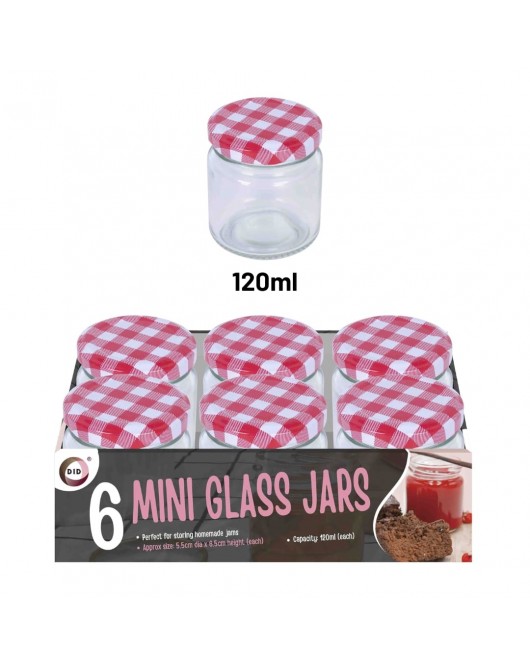 6pc 120ml Mini Glass Jars