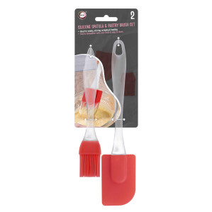 2pc Silicone Spatula & Pastry Brush Set 2pc Silicone Spatula & Pastry Brush Set