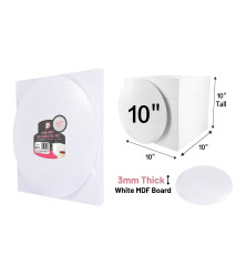 10" Round White Cake Board & Tall Box