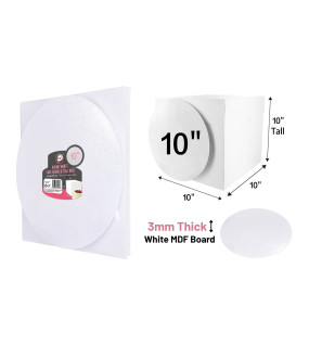 10" Round White Cake Board & Tall Box