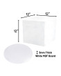 12" Round White Cake Board & Tall Box