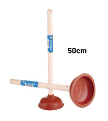 50cm Rubber Plunger with Wooden Handle