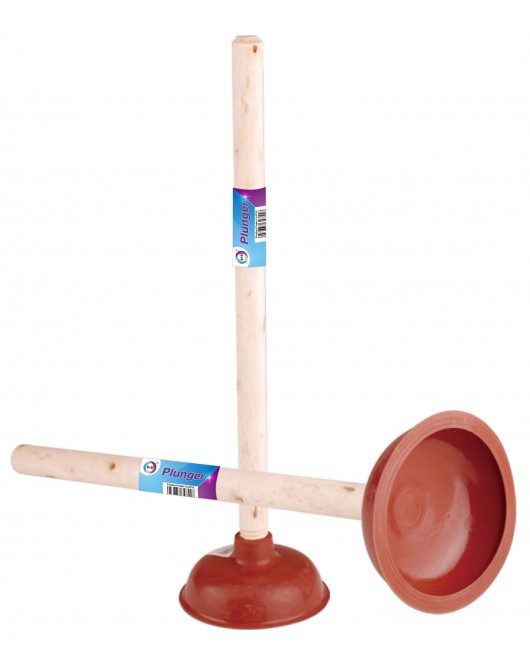 50cm Rubber Plunger with Wooden Handle