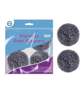 4pc Stainless Steel Scourers 4pc Stainless Steel Scourers