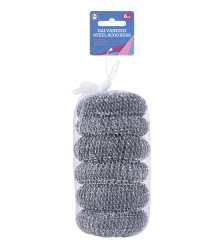 6pc Galvanized Steel Scourers