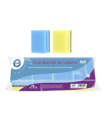 8pc Grip Sponge Scrubbers