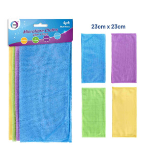 4pc Microfibre Cloths - 23cm x 23cm 4pc Microfibre Cloths - 23cm x 23cm