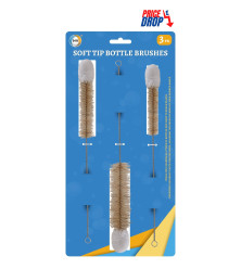 3pc Soft Tip Bottle Brushes