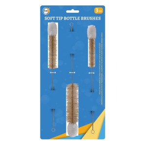 3pc Soft Tip Bottle Brushes