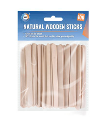 100pc Natural Wooden Sticks