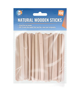 100pc Natural Wooden Sticks 100pc Natural Wooden Sticks