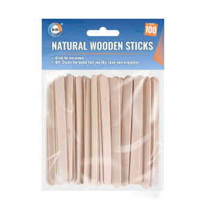 100pc Natural Wooden Sticks 100pc Natural Wooden Sticks