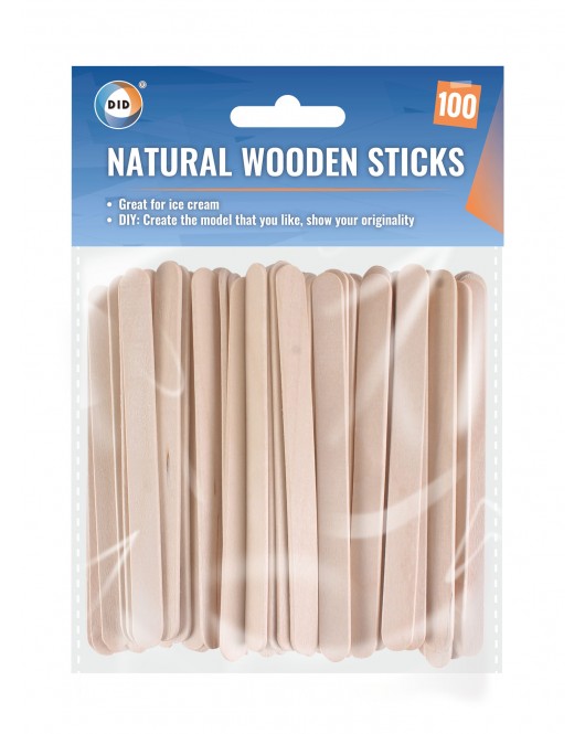 100pc Natural Wooden Sticks