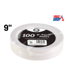 100pc 9" Paper Plates