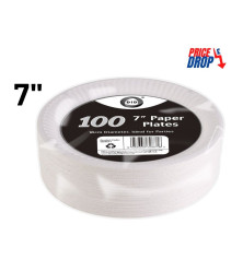 100pc 7" Paper Plates