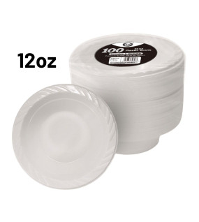 100pc Reusable 12oz Plastic Bowls 100pc Reusable 12oz Plastic Bowls