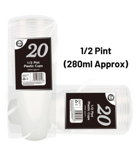 20pc 1/2 Pint Plastic Cups 20pc 1/2 Pint Plastic Cups