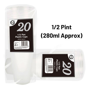 20pc 1/2 Pint Plastic Cups 20pc 1/2 Pint Plastic Cups