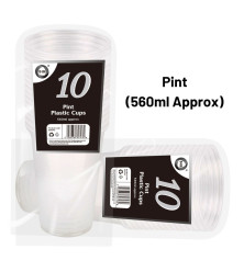 10pc Pint Plastic Cups