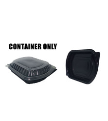 50pc Pp 1 Section Black Microwave Food Containers 22G