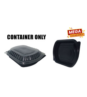 50pc Pp 1 Section Black Microwave Food Containers 22G 50pc Pp 1 Section Black Microwave Food Containers 22G