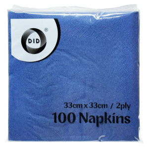 100pc 33cm x 33cm 2ply Navy Blue Napkins 100pc 33cm x 33cm 2ply Navy Blue Napkins