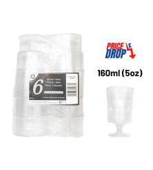 6pc Reusable 160ml (5Oz) Mini Wine Glasses