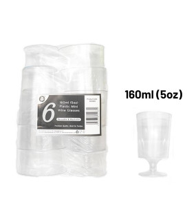 6pc Reusable 160ml (5Oz) Mini Wine Glasses 6pc Reusable 160ml (5Oz) Mini Wine Glasses