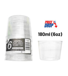 6pc Reusable 180ml (6Oz) Round Dessert Cups