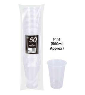 50pc Pint Plastic Cups 50pc Pint Plastic Cups
