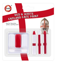 Red & White England Face Paint