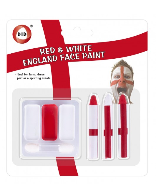 Red & White England Face Paint