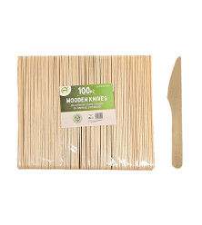 100pc Wooden Knives