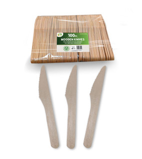 100pc Wooden Knives 100pc Wooden Knives