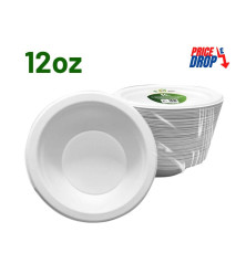 50pc 12oz Biodegradable Bagasse Bowls