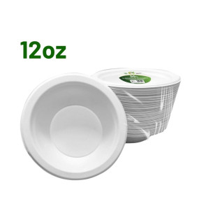 50pc 12oz Biodegradable Bagasse Bowls 50pc 12oz Biodegradable Bagasse Bowls
