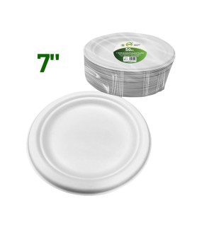 50pc 7" Biodegradable Bagasse Plates 50pc 7" Biodegradable Bagasse Plates